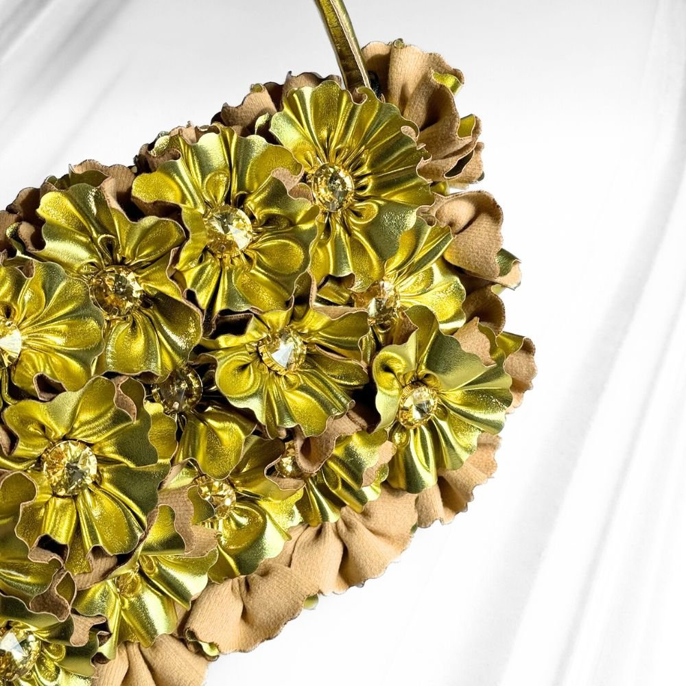 Baguette Fleurs D'Ete Bag - Lime