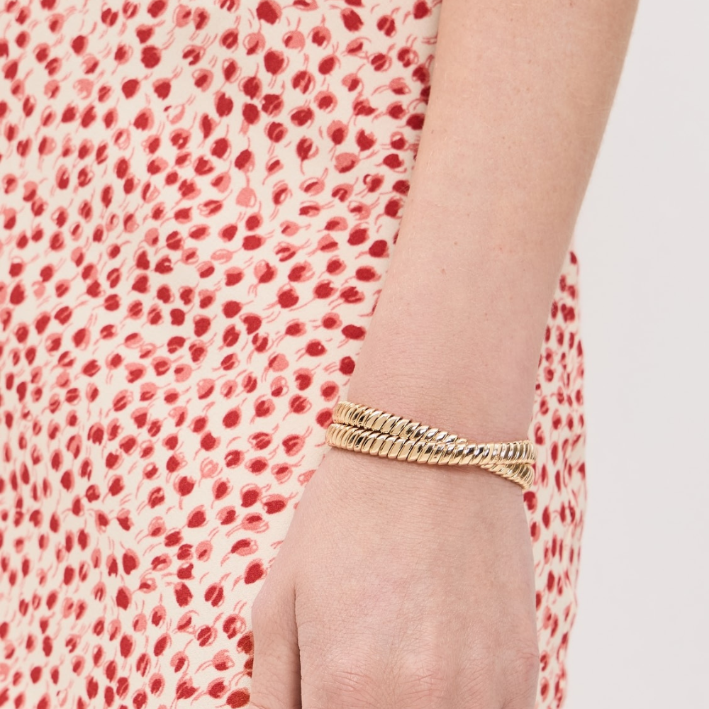 The Double Cobra Bracelet- Gold