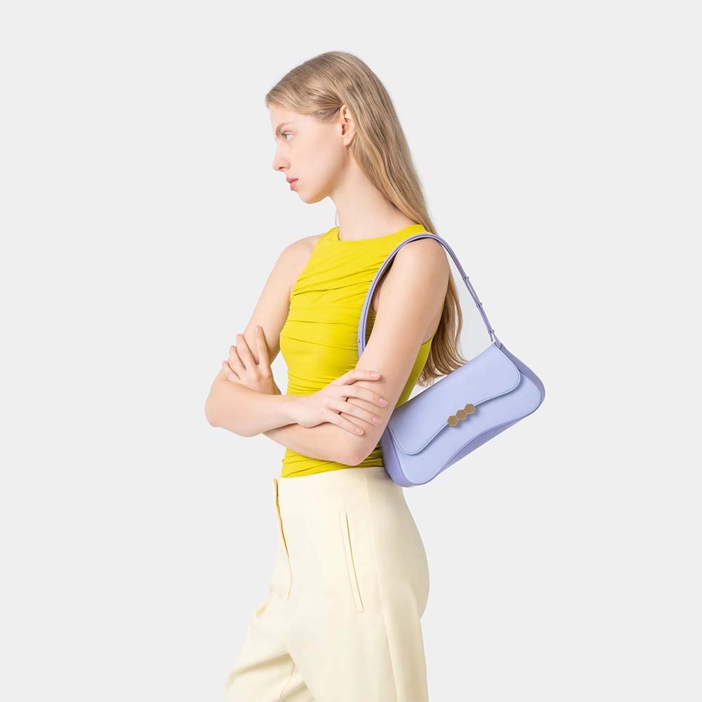 Mietis Culita Baguette Bag - Violet and Purple