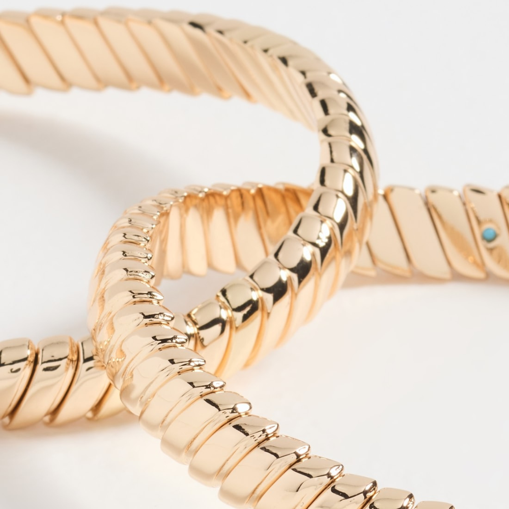 The Double Cobra Bracelet- Gold