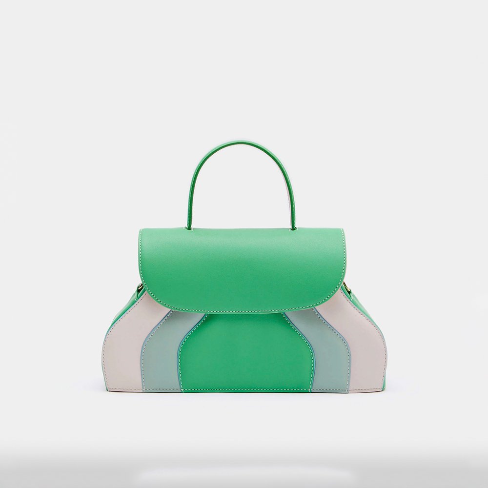 Mietis Marieta Padded Bag - Green & White