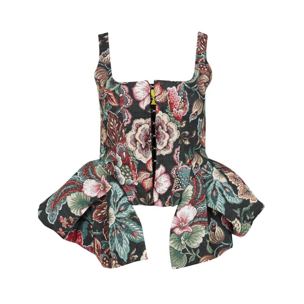 Brocade Corset - Black