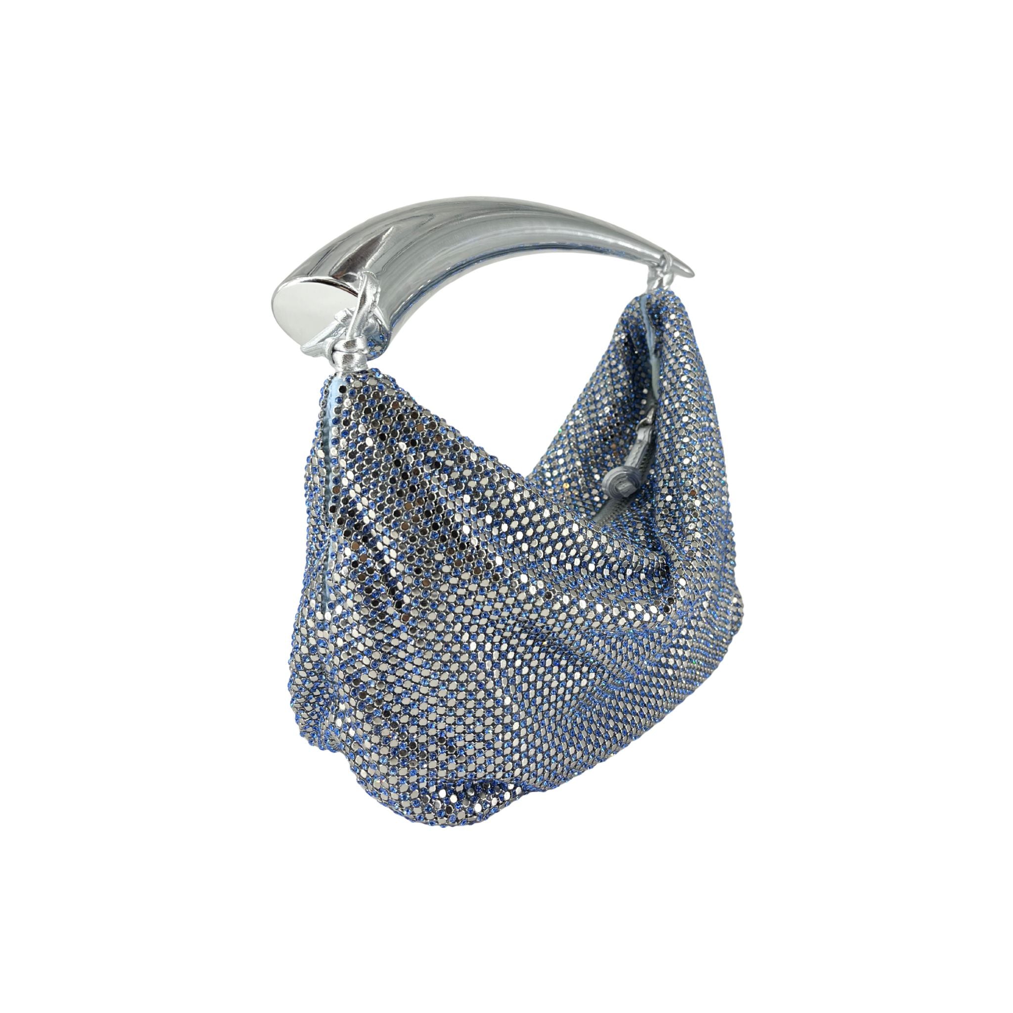 Blake Mini Strass Metal Mesh Bag - Grey Lt Sapphire