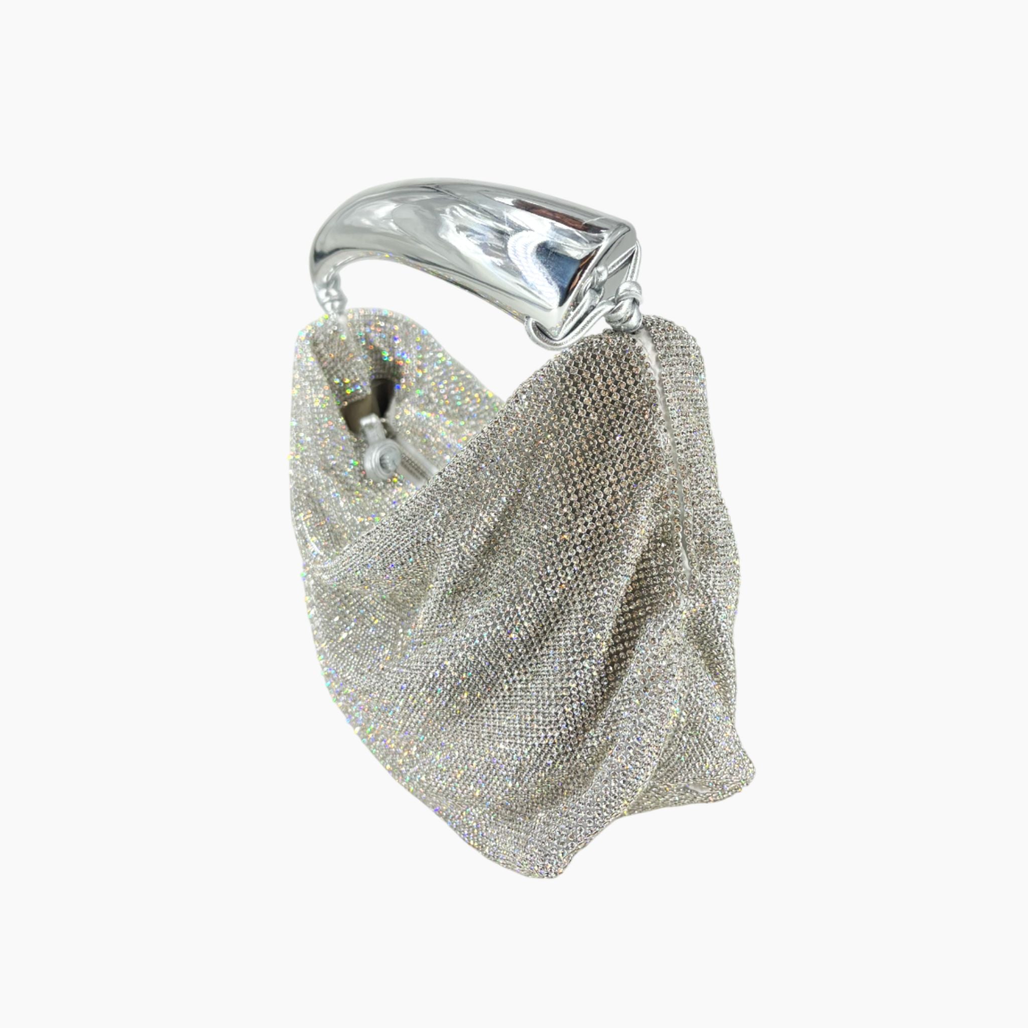 Blake Mini Strass Mesh - White