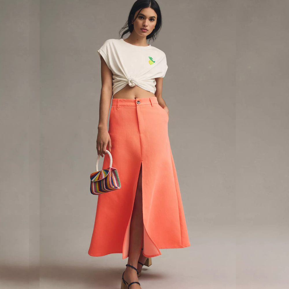Diner Flared Bottom Skirt - Hazard