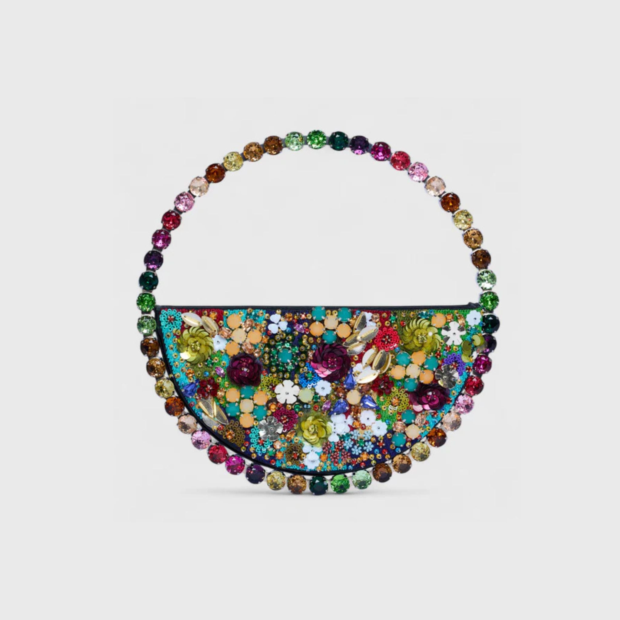 Eternity Garden Embroidery Clutch - Rainbow