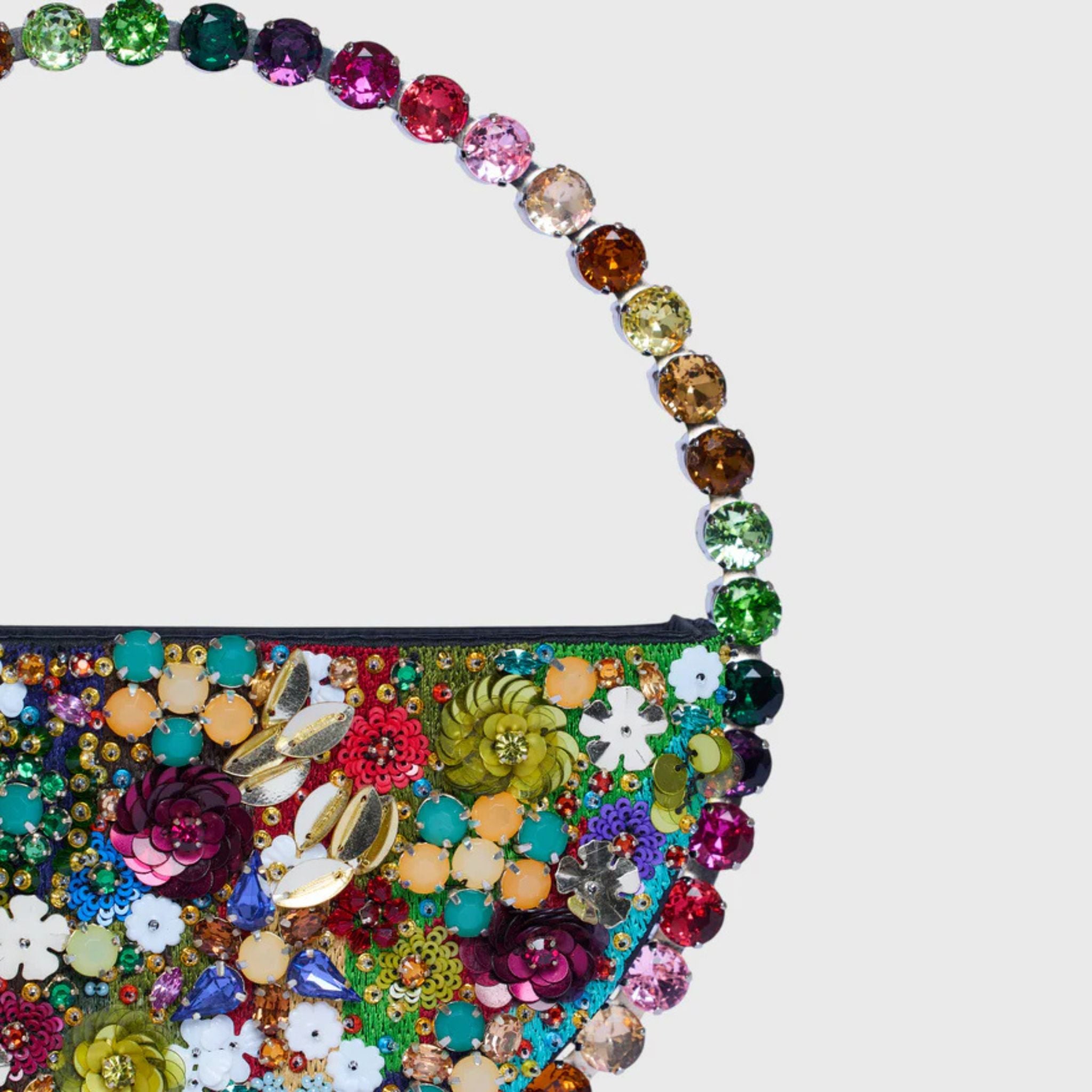 Eternity Garden Embroidery Clutch - Rainbow