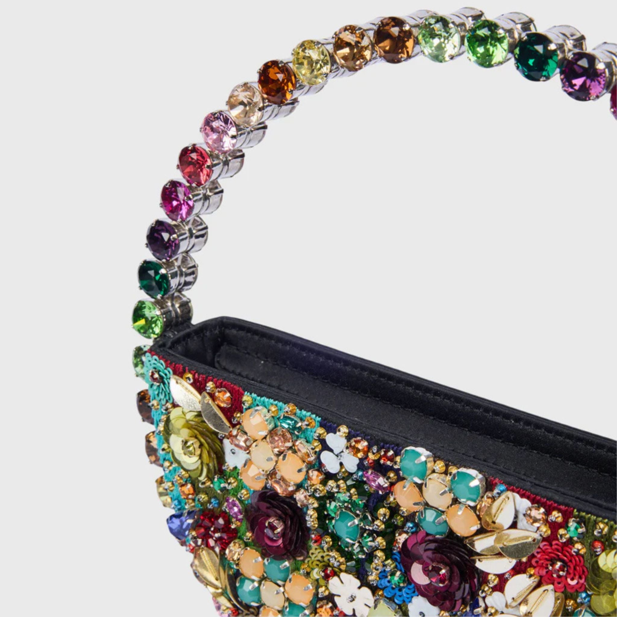 Eternity Garden Embroidery Clutch - Rainbow