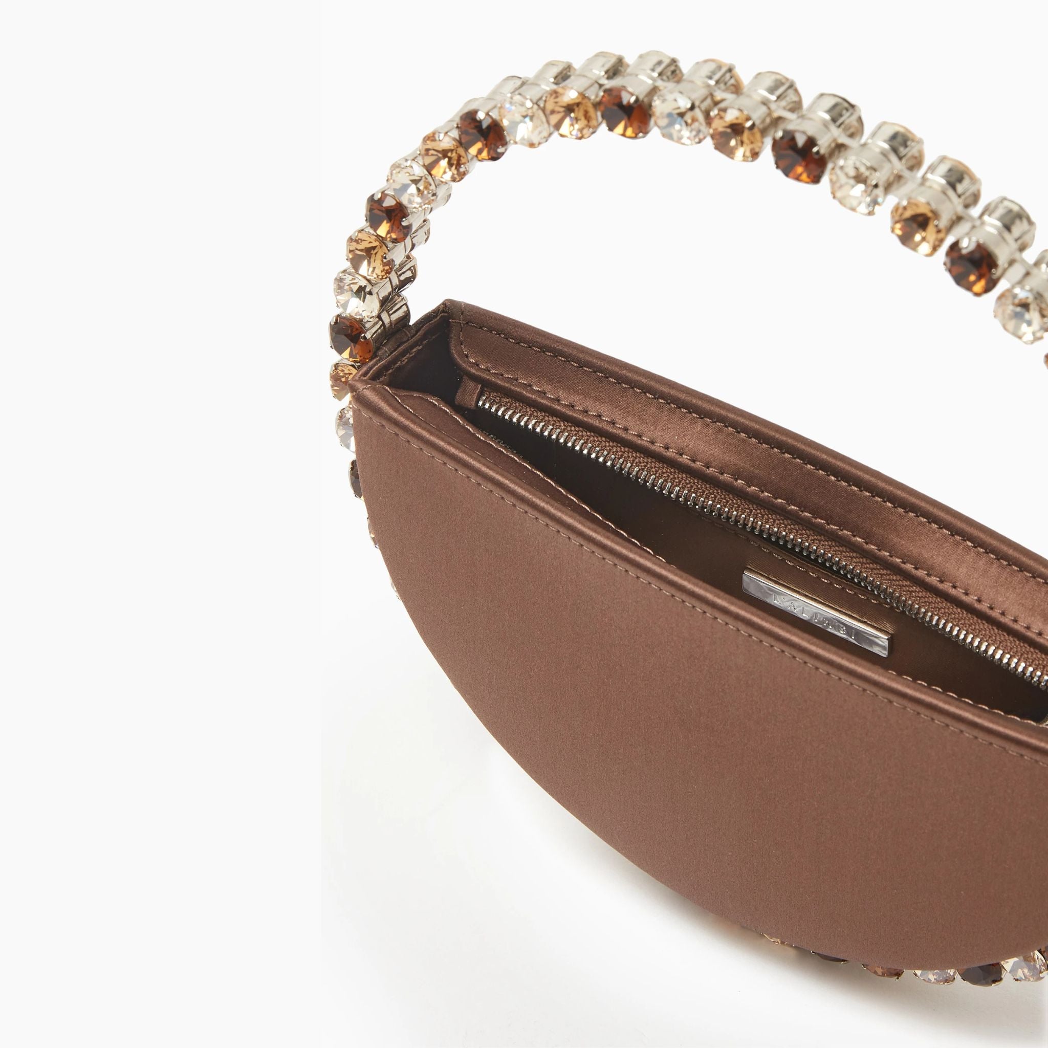 Eternity Satin Clutch - Brown