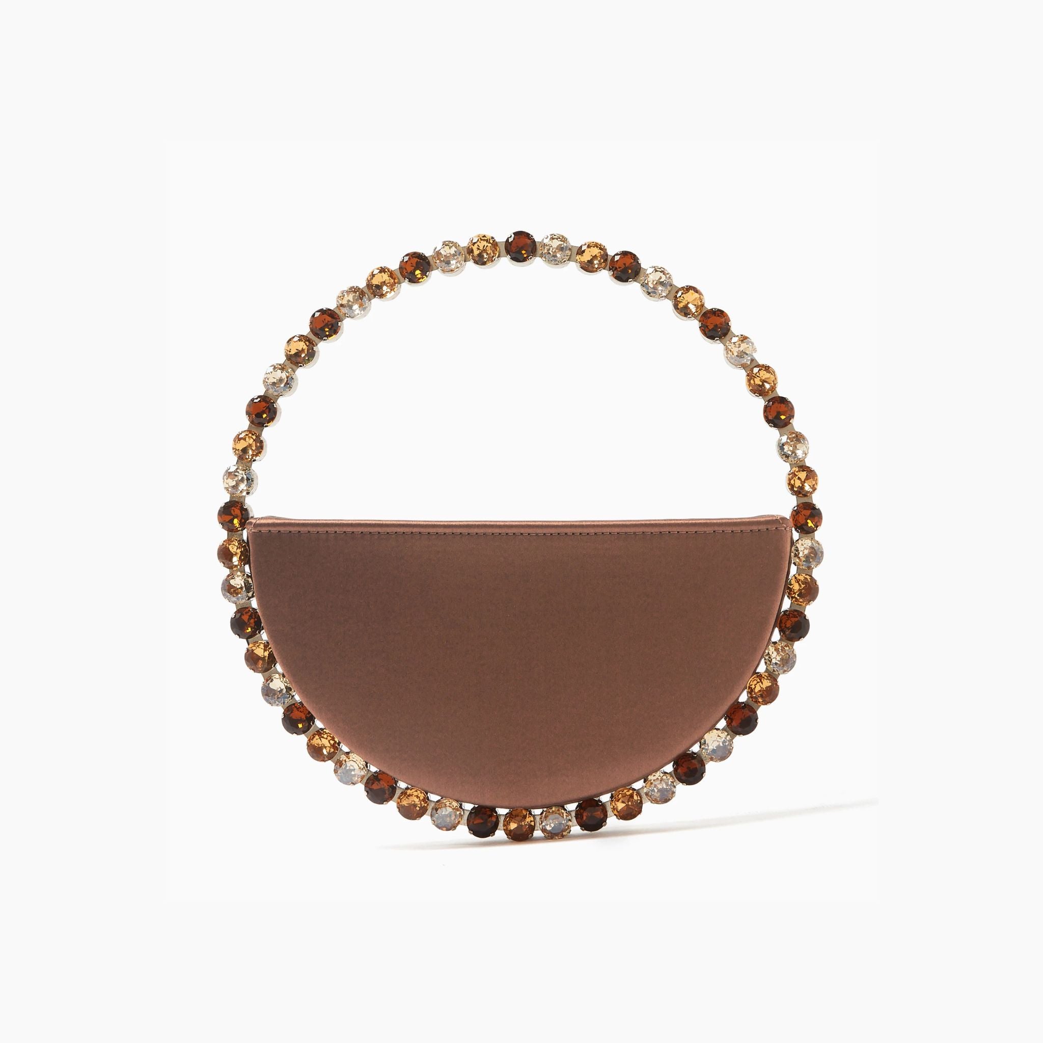Eternity Satin Clutch - Brown