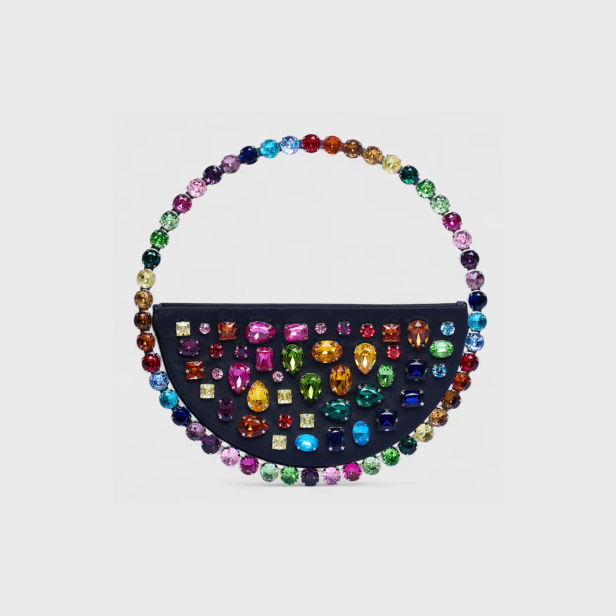 Eternity Stones Embroidery Clutch - Rainbow