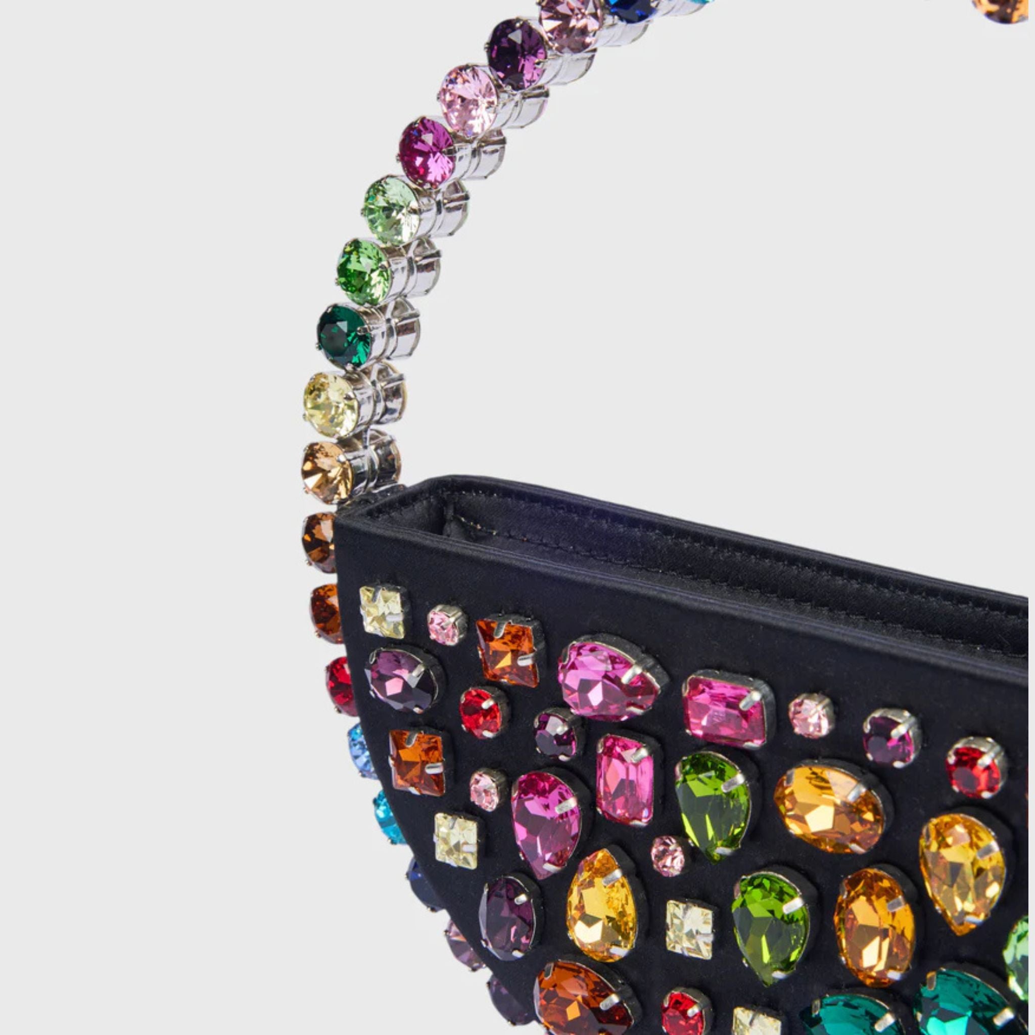 Eternity Stones Embroidery Clutch - Rainbow