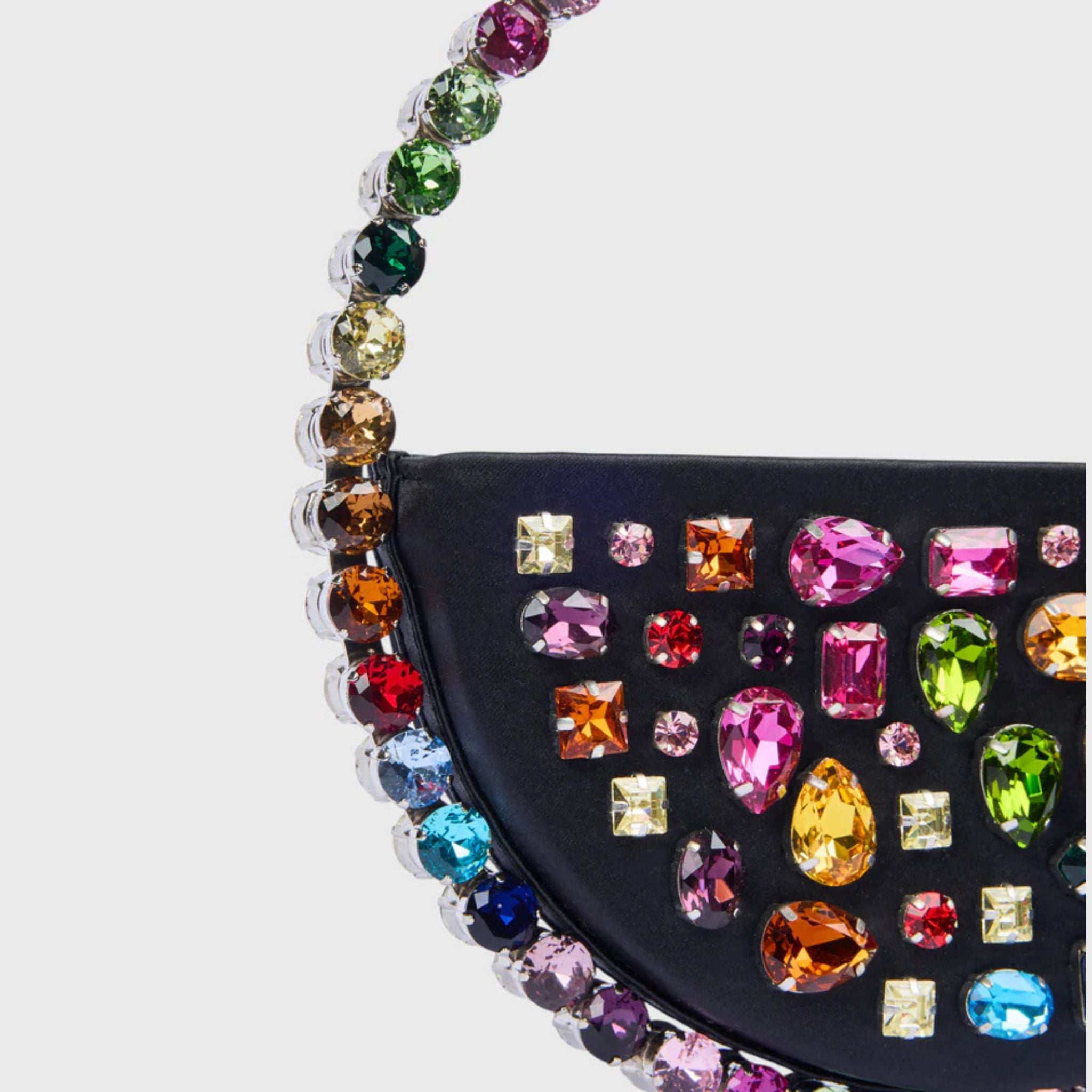 Eternity Stones Embroidery Clutch - Rainbow