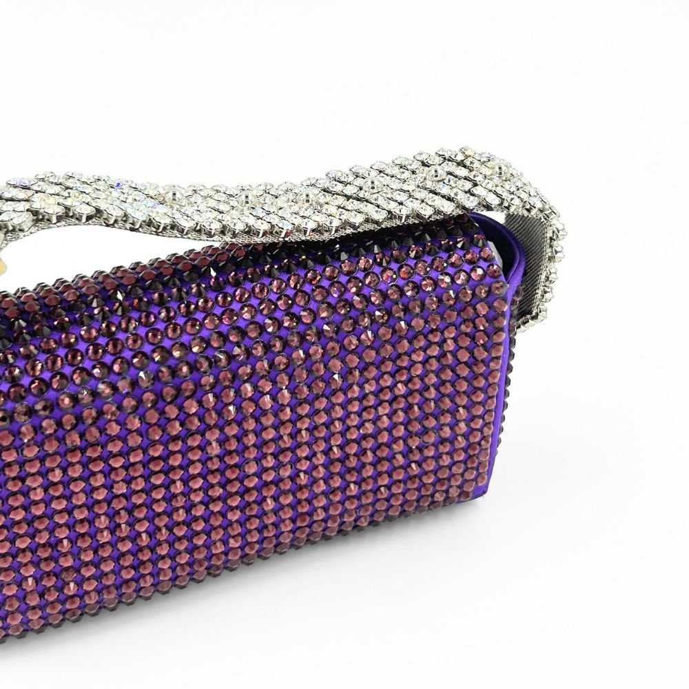 My Dream Mini Full Strass Satin Bag - Violet