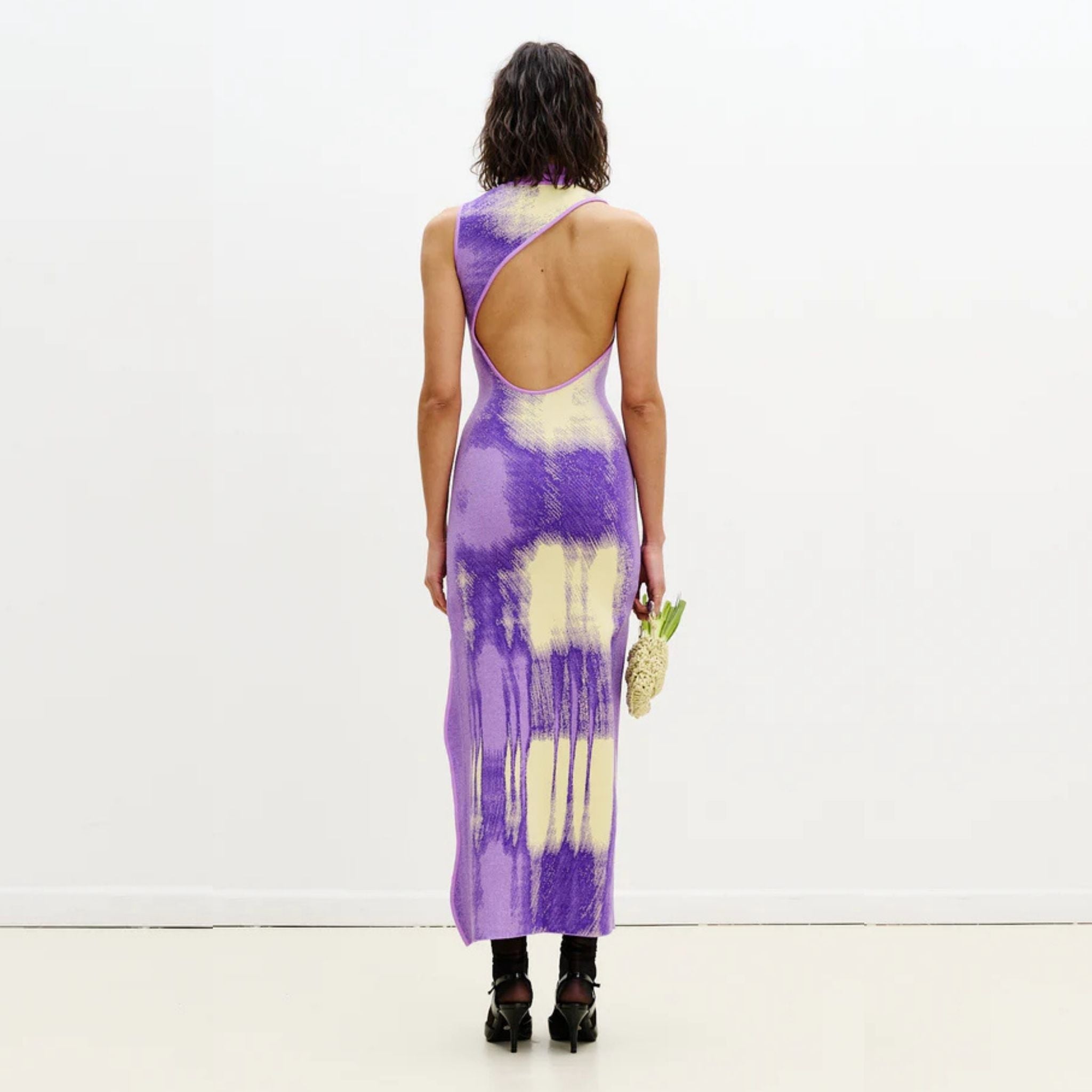 Huxlee Wavy Maxi Dress- Purplicious