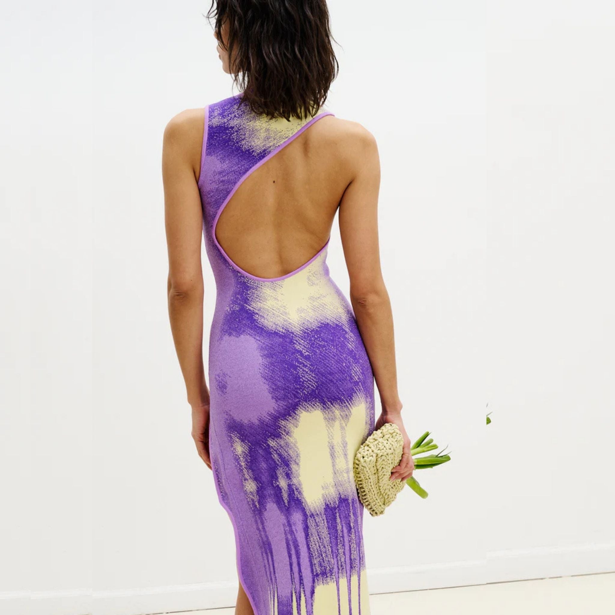Huxlee Wavy Maxi Dress- Purplicious