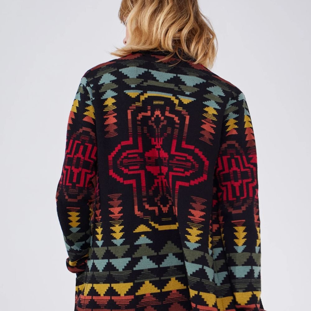 Cotton Wool Blend Jacquard Cardigan - Marley Multicolour