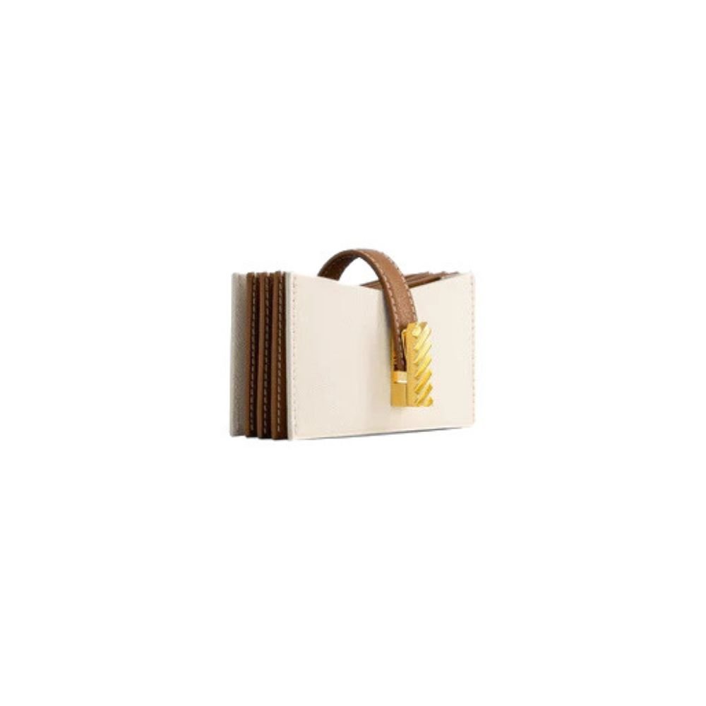 Isla Cardholder - Chèvre Light Cream