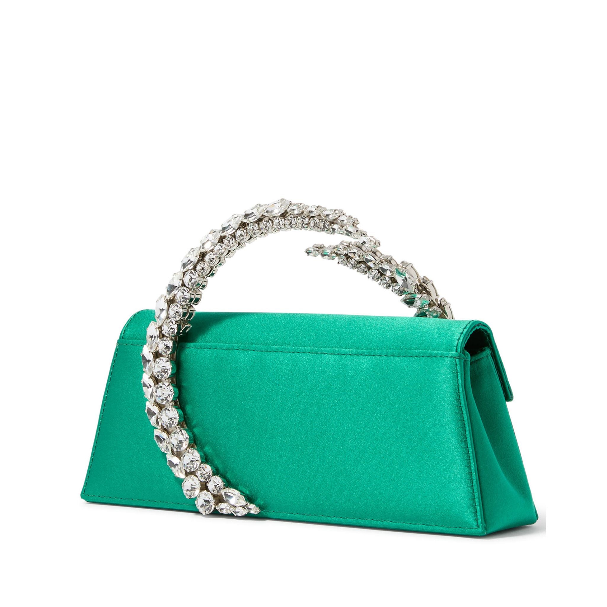 Karma Satin Clutch - Emerald