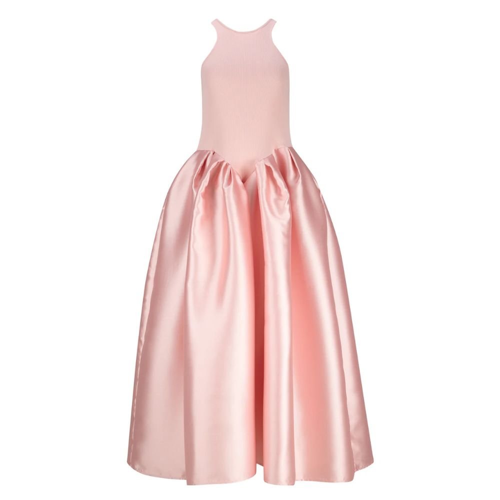 Full Skirt Tank Top Dress - Light Pink