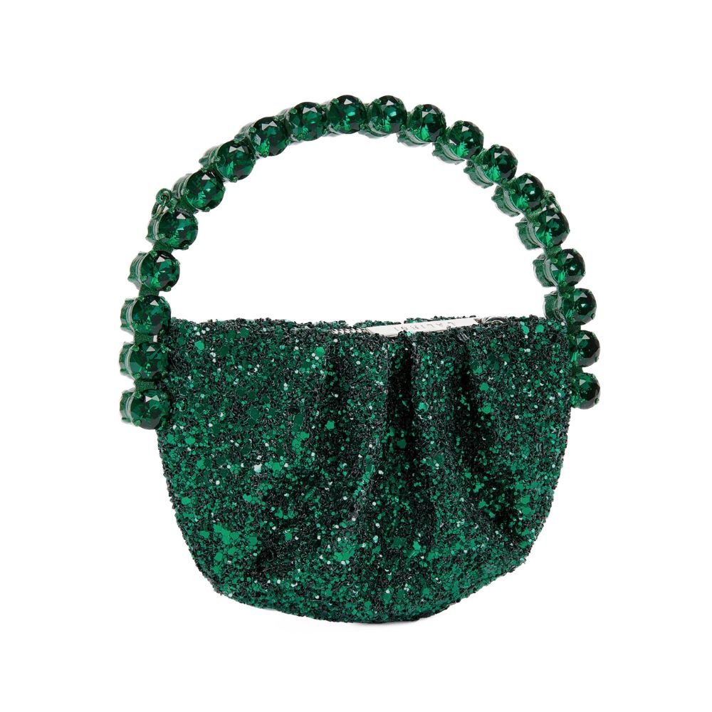 Micro Eternity Green Glitter Clutch