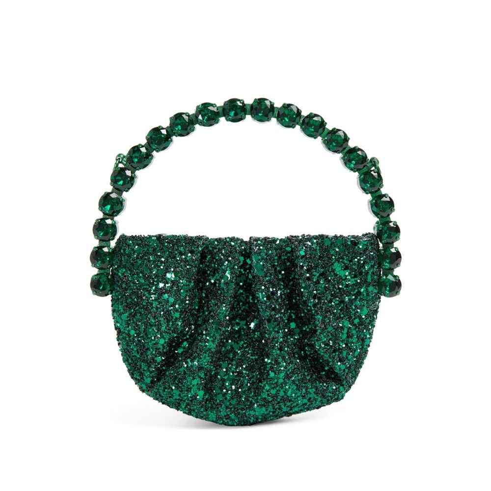 Micro Eternity Green Glitter Clutch