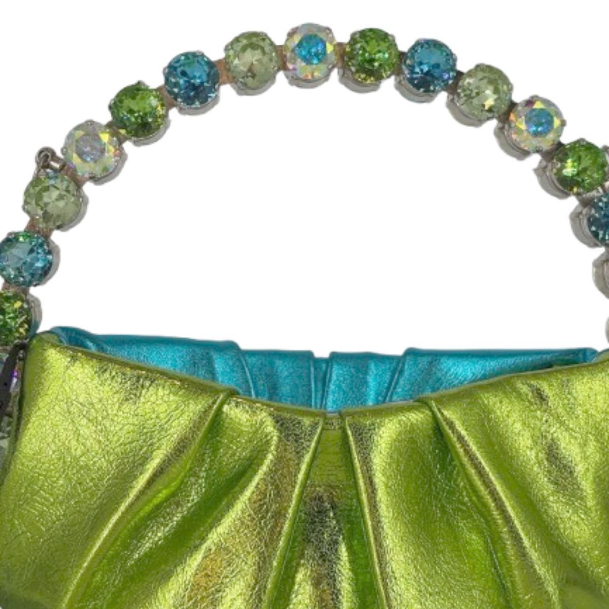 Micro Eternity Metallic Leather - Lime & Blue