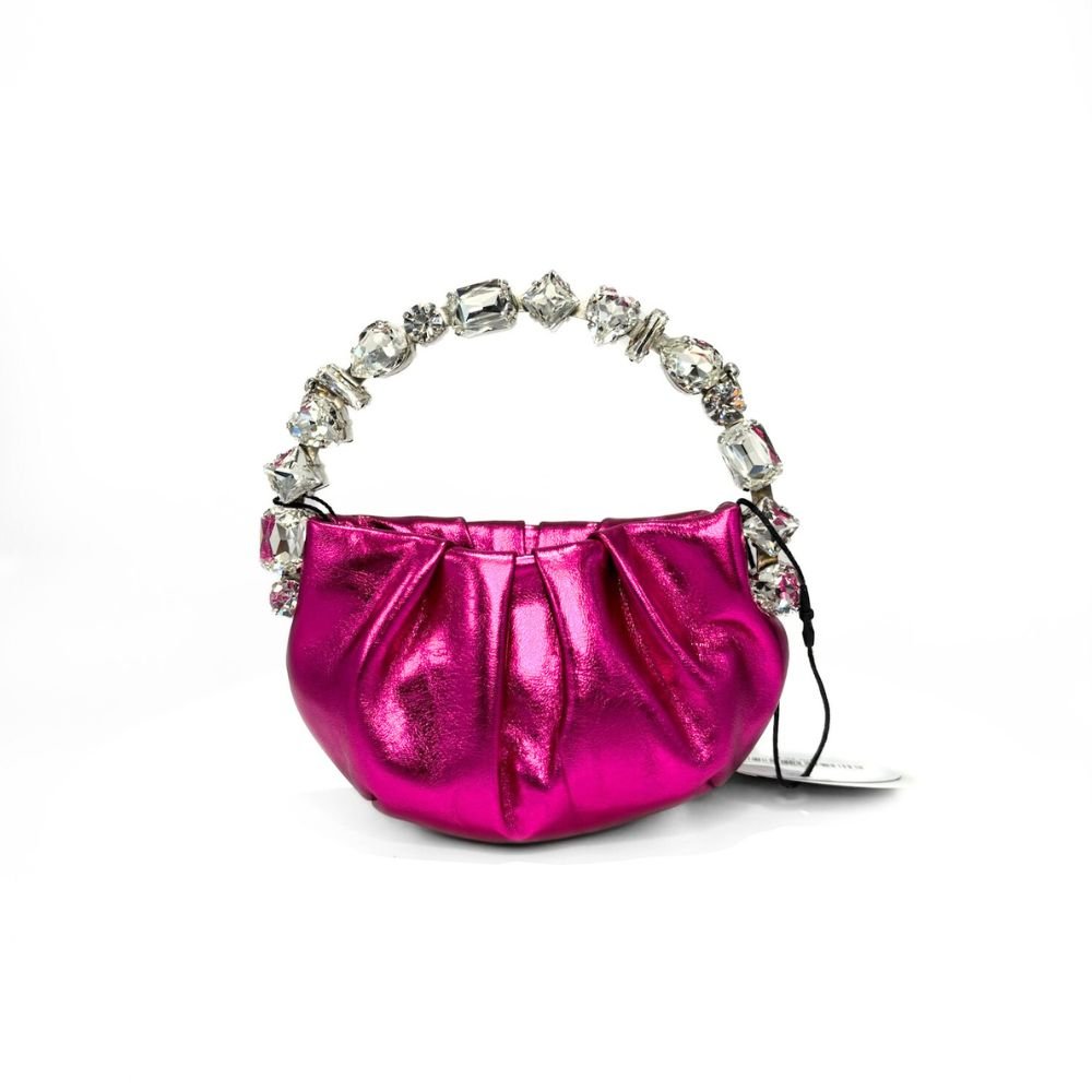 Micro Eternity Taliya Fuchsia Metallic Leather Bag