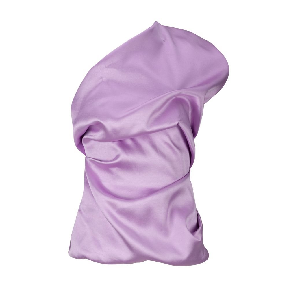 Mikado Sleeveless Draped Top - Lilac