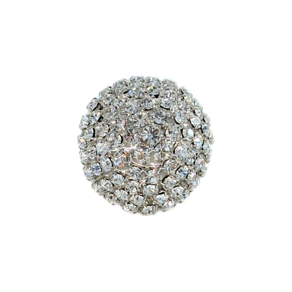 Ball Mono Crystal Brass Earring
