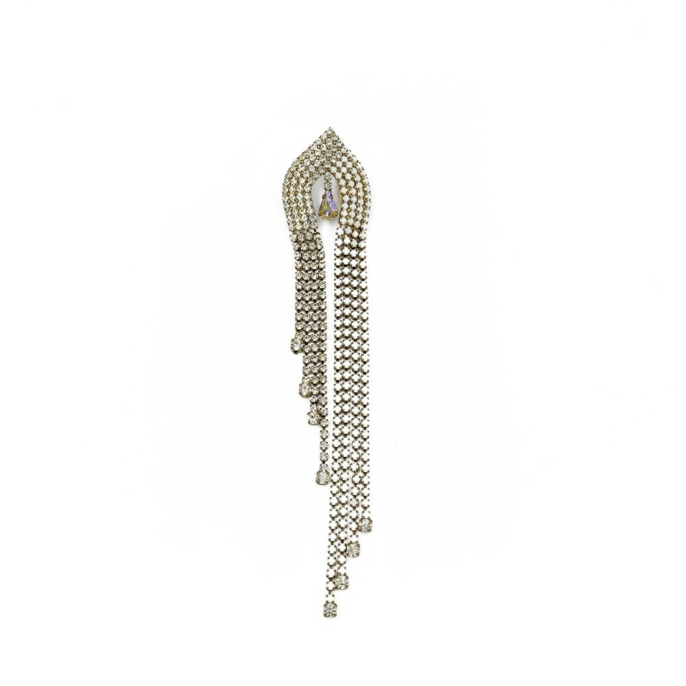 Meti Clear Gold Brass Earrings