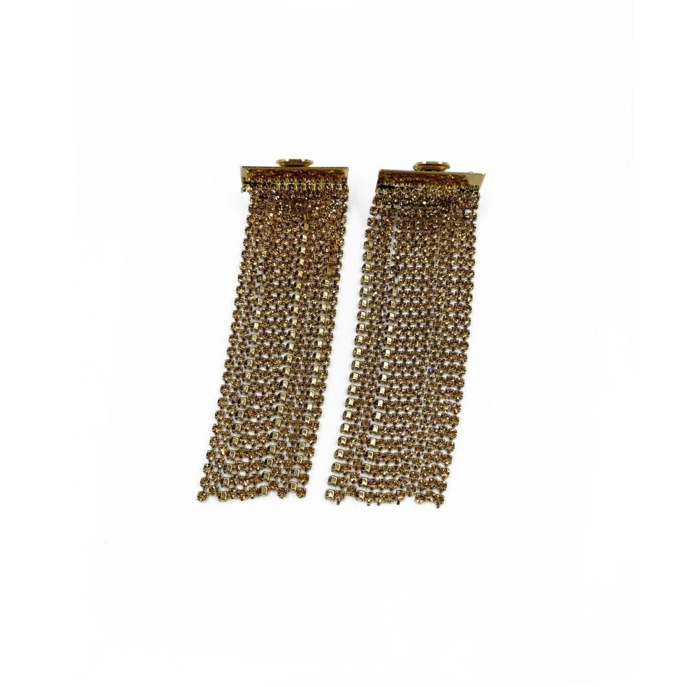 Frine Gold Brass Crystal Earrings