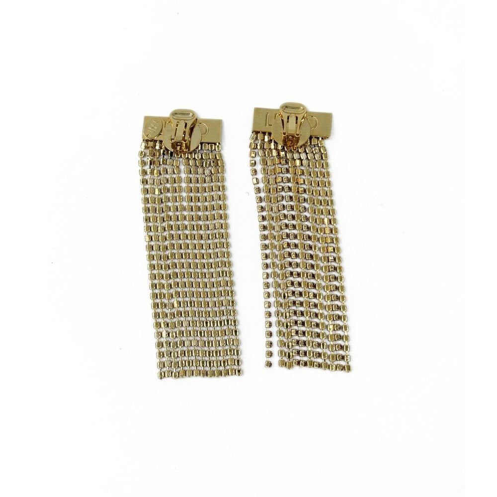 Frine Gold Brass Crystal Earrings