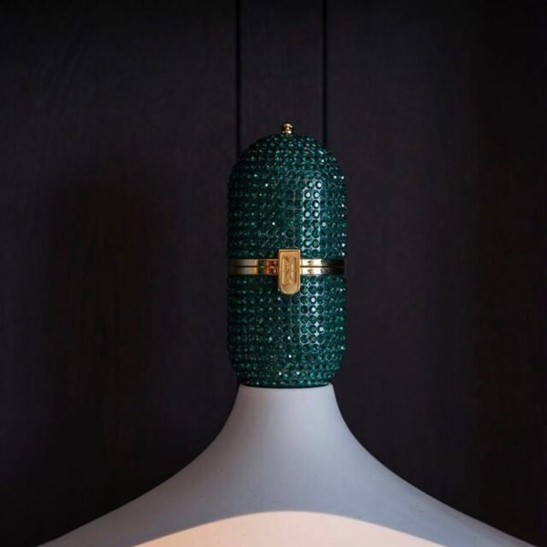 Emerald Crystal Pill Bag