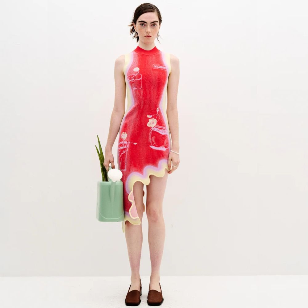 Mia Wavy Asymmetric Dress