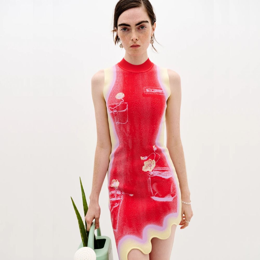 Mia Wavy Asymmetric Dress