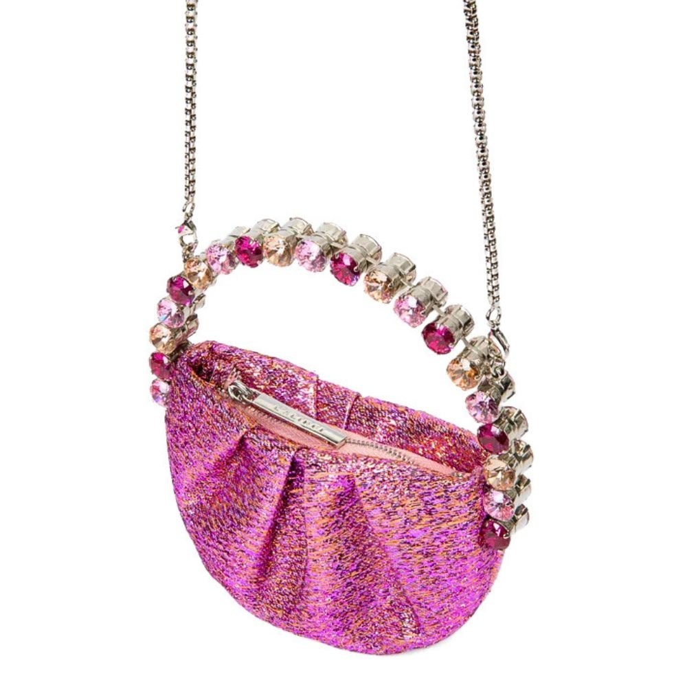 Micro Eternity Pink Jacquard Clutch
