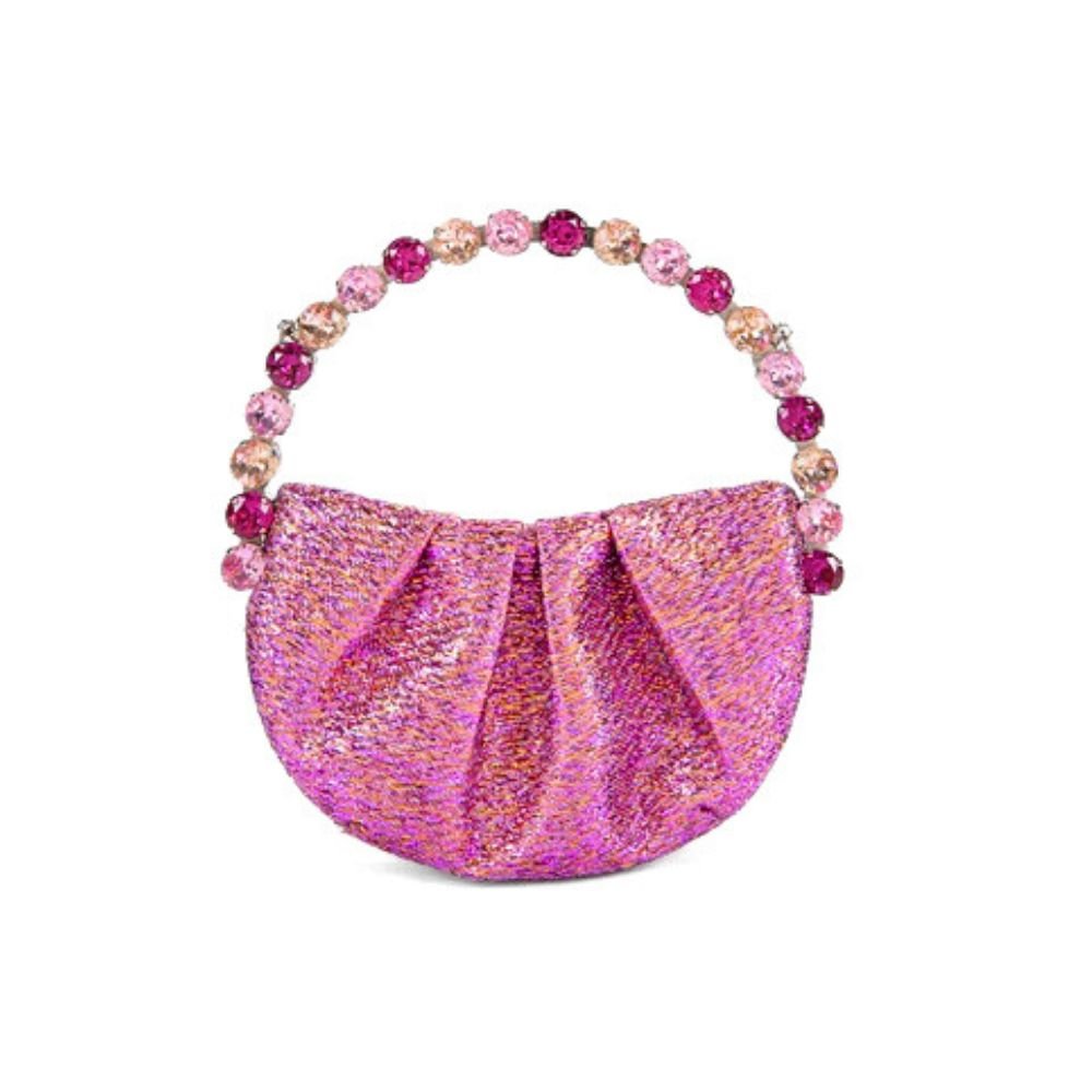 Micro Eternity Pink Jacquard Clutch