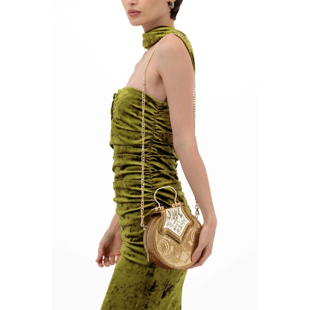 Mini Dome Embossed Bag - Gold