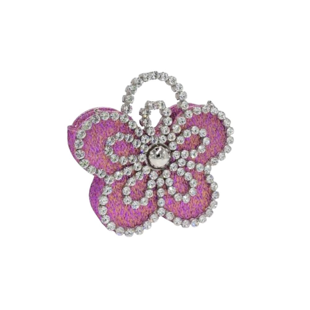 Mini Flower Jacquard Pink Clutch