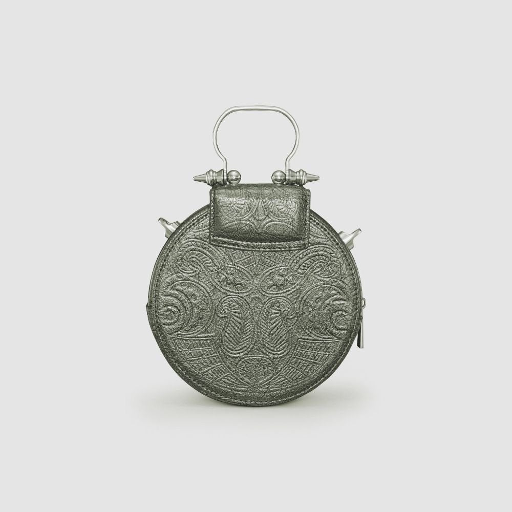 Mini Dome Embossed Bag - Silver
