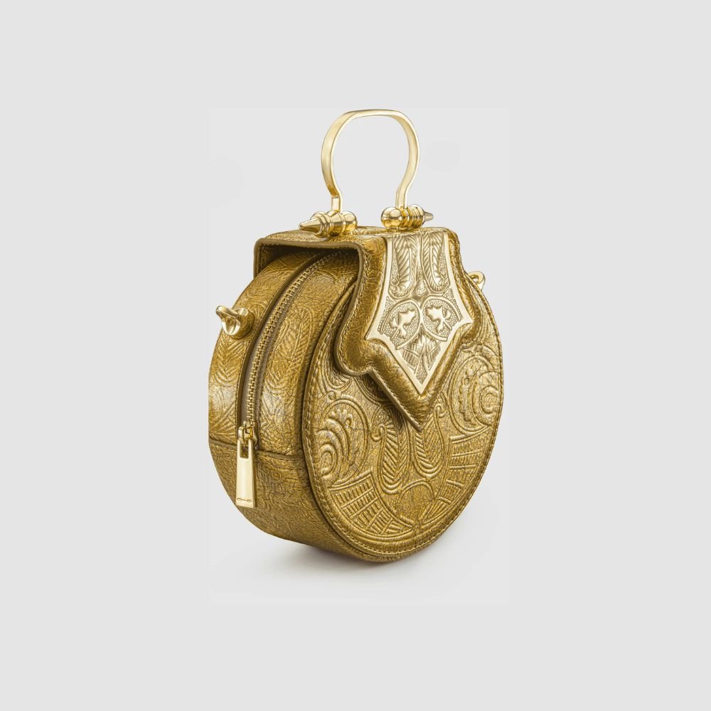 Mini Dome Embossed Bag - Gold