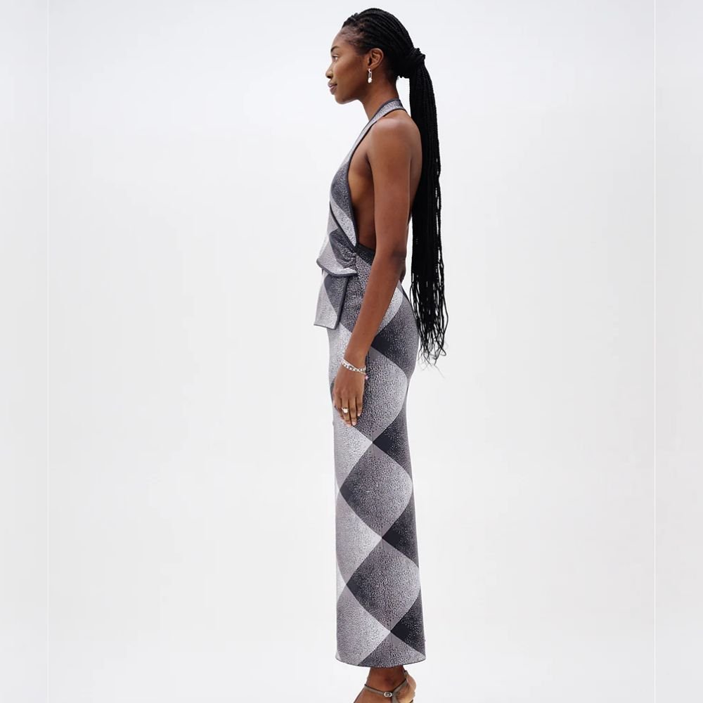 Kiwi Halterneck Wrap Dress - Charcoal Grey