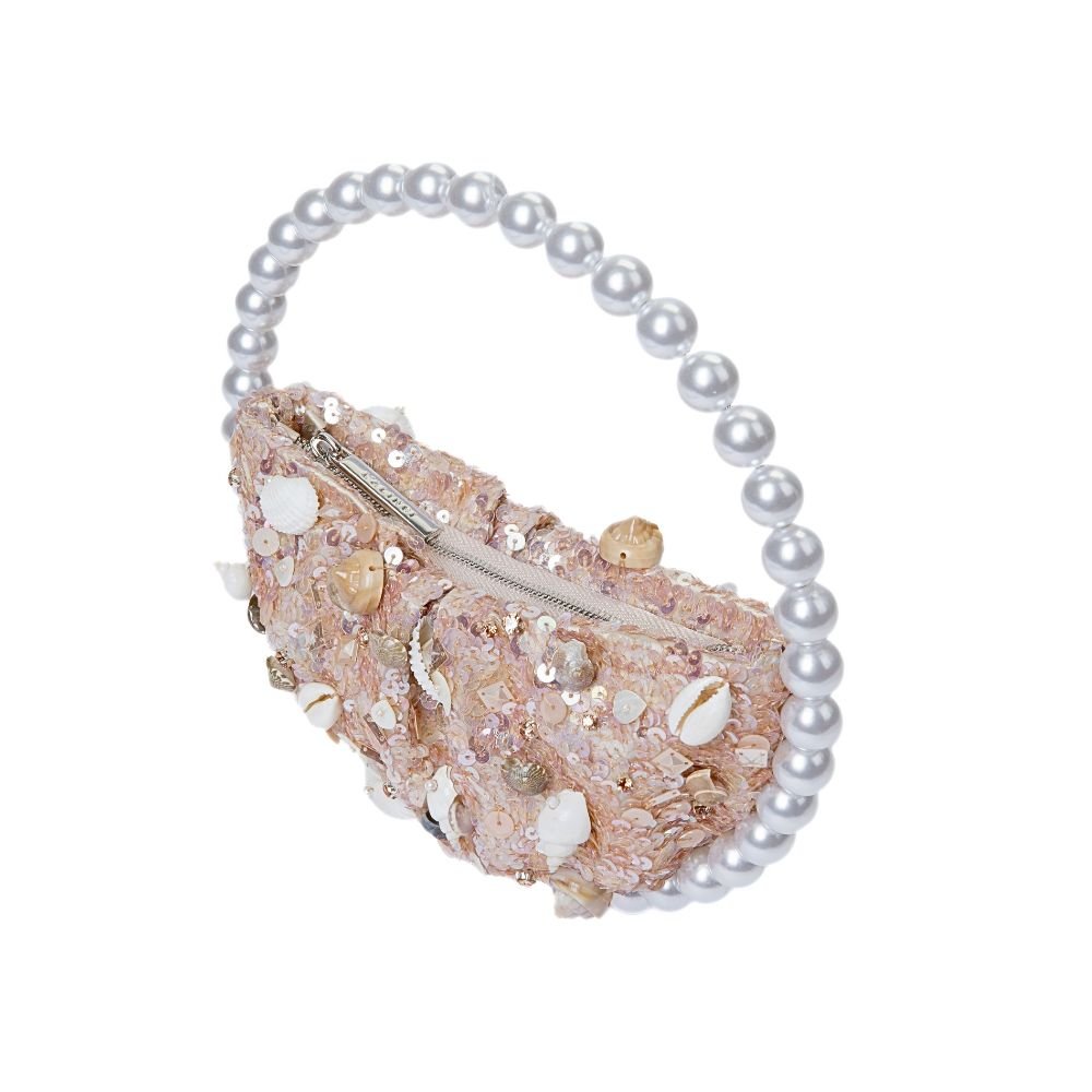 Eternity Pearl Seashell Embroidery Clutch