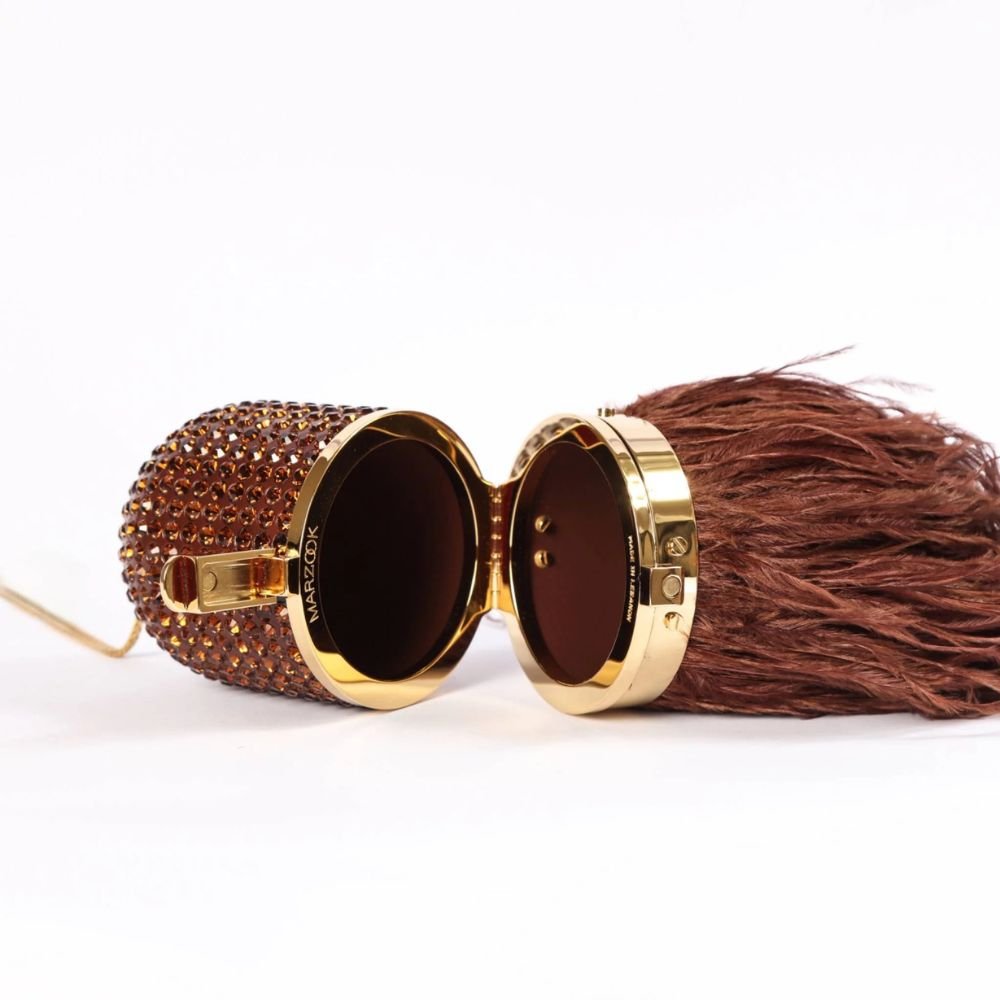 Mocha Feather Pill Bag