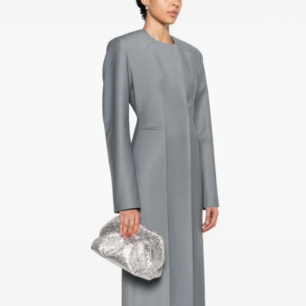 Tia Sparkling Fabric Bag - Silver