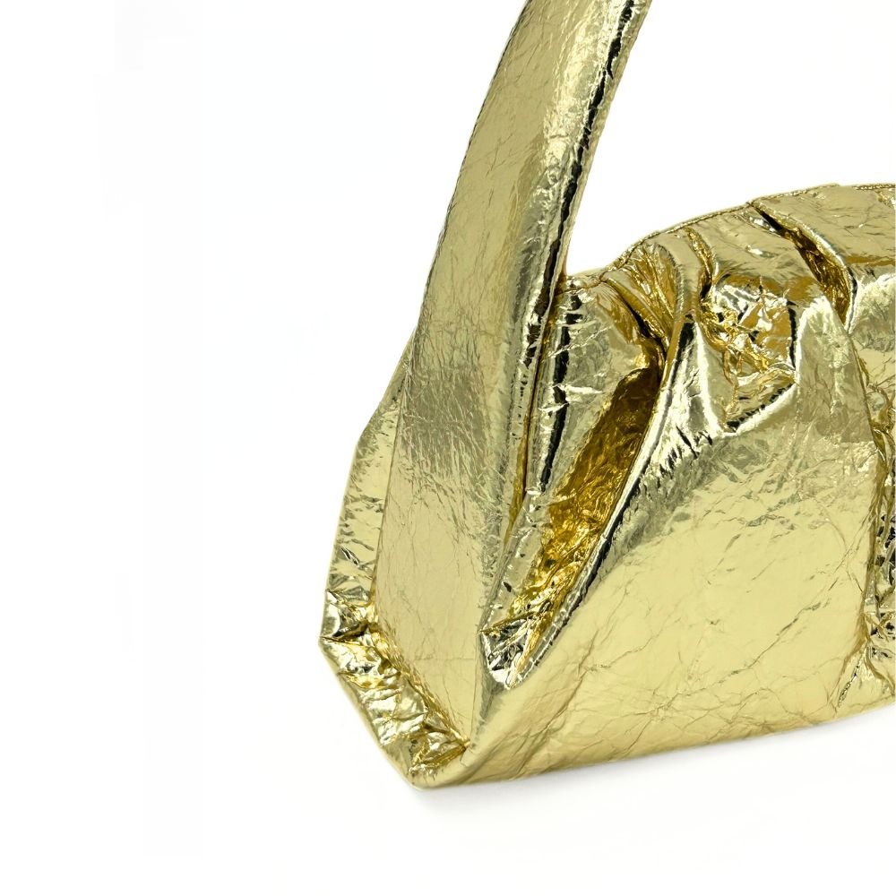 Hera Pineapple Fabric Bag - Gold