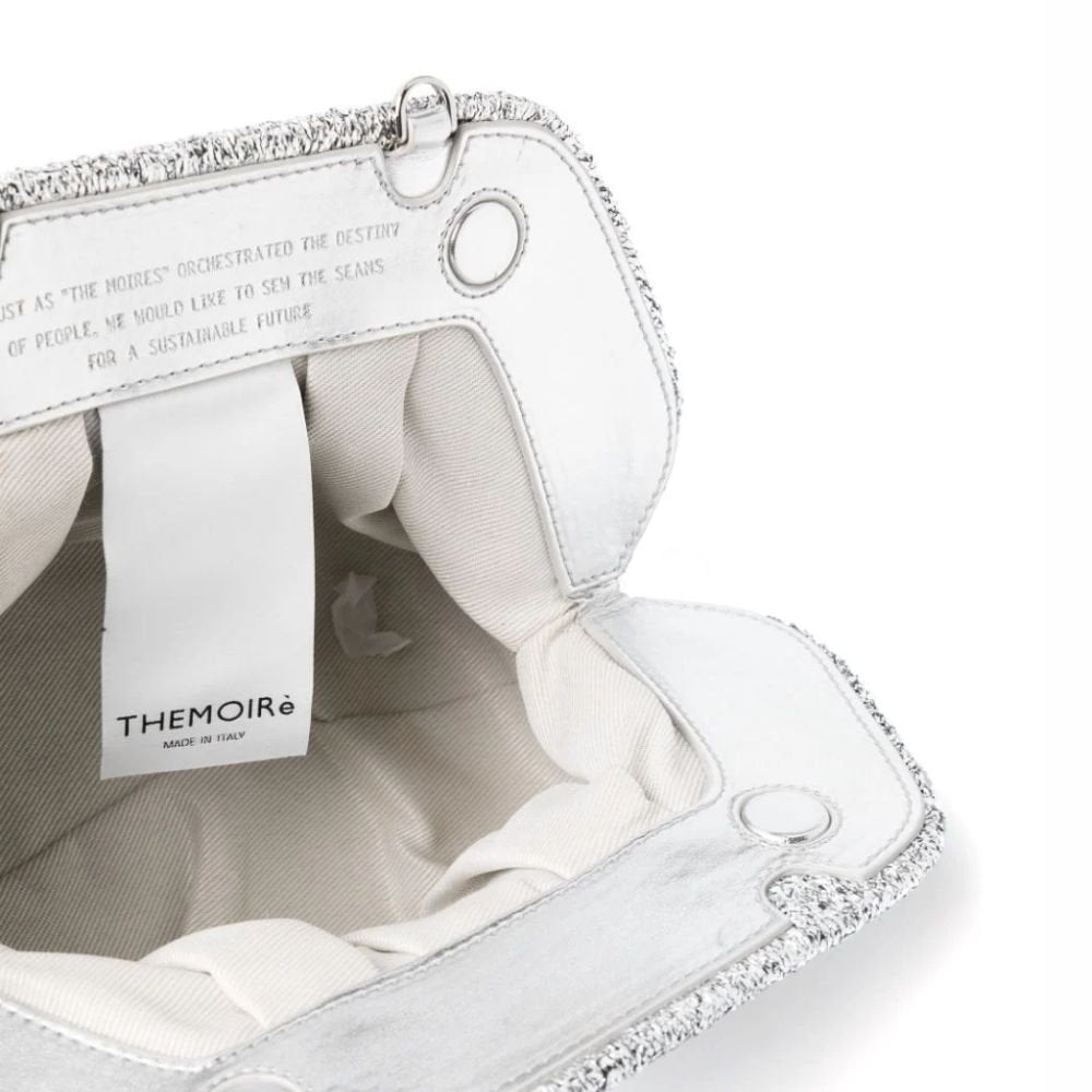 Tia Sparkling Fabric Bag - Silver