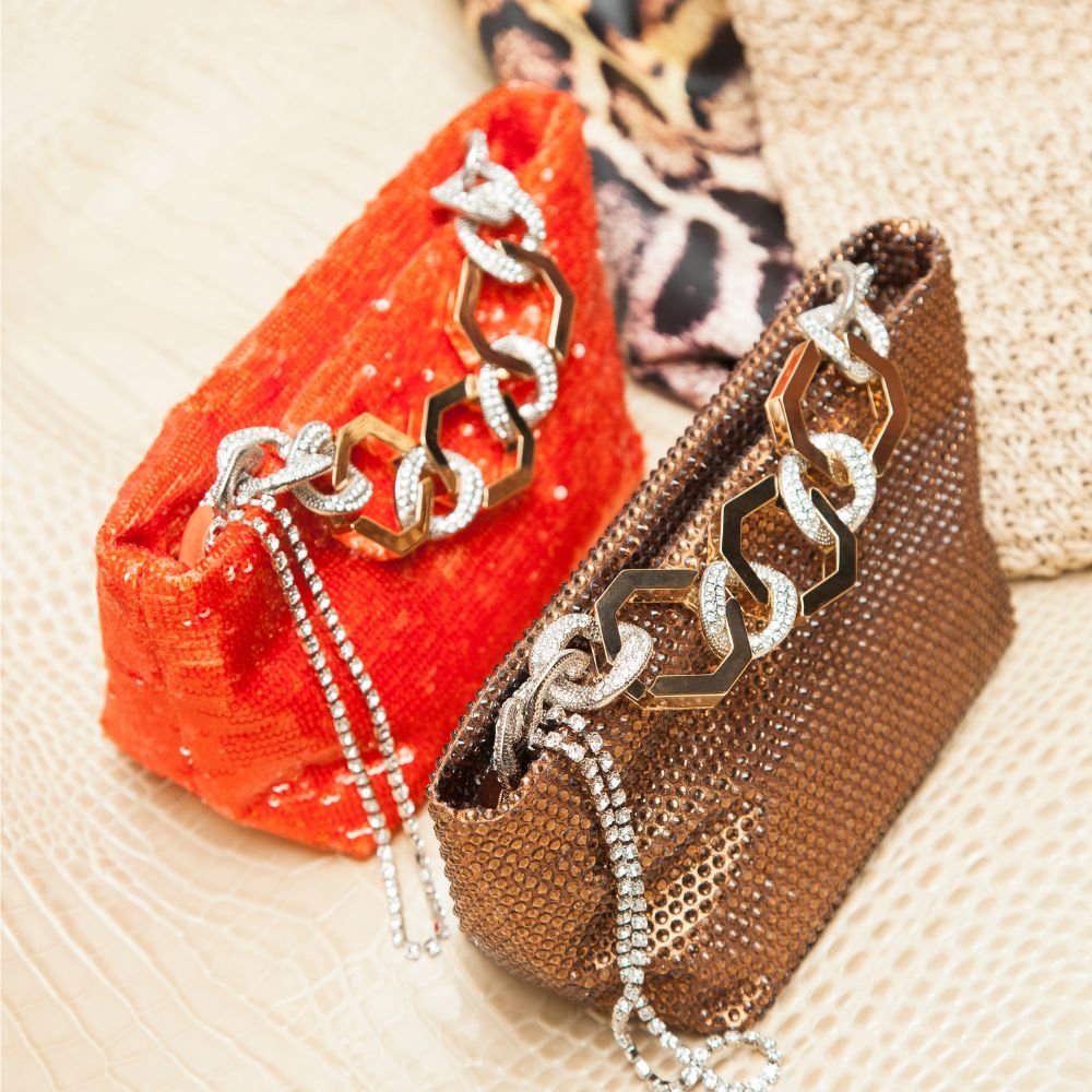 Jessye Sequins Bag - Orange