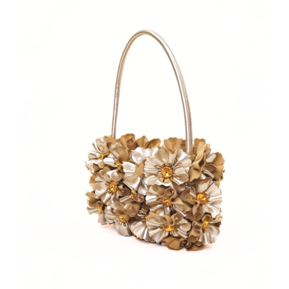 Baguette Fleurs D'Ete Bag - Gold
